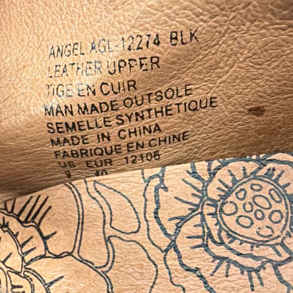 Taos Shoes Womens Size 9 Black Leather Angel Mary Jane Heel Adjustable Strap - Picture 8 of 11